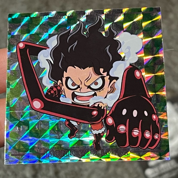 One Piece Monkey D. Luffy Holographic Wafer Sticker Seal Lot of 4 Official Anime - Picture 7 of 10